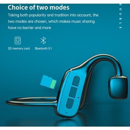 Bone Conduction Earphone Bluetooth Headphones G2 Wireless Earphones Sports TWS Waterproof With Microphone For Running SD Card