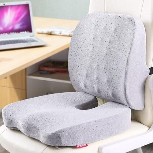 Chair Cushion and tailbone pain pillow orthopedic Memory Foam Car Coccyx Reduce Tailbone Pressure Pain grey sky blue Pink purple
