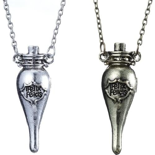 Medicine Bottle Pendant Necklace Mens Jewelry Gold Silver Plated Necklaces Gifts
