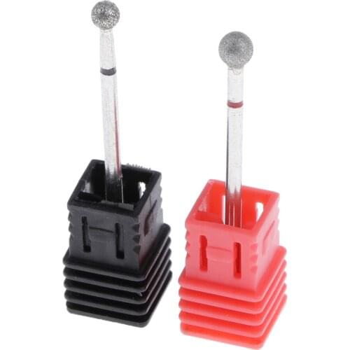 Pack 2 Professional Nail Drill Bits Set, For Cuticle Clean and UV Gel Nail Polish Remove
