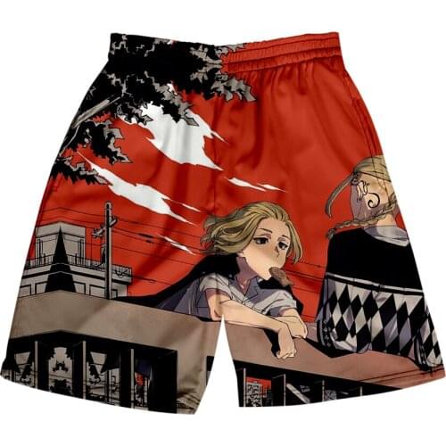 Tokyo Revengers 3D Print Summer Holiday Women/Men Elastic Waist Japan Streetwear Shorts Kawaii Beach Shorts