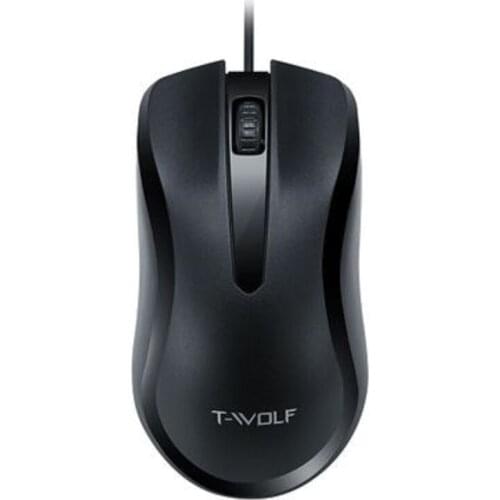 Thunder Wolf V12 wired silent mouse is used for business home office gaming optical 1000DPI mouse, suitable for PC laptop mouse