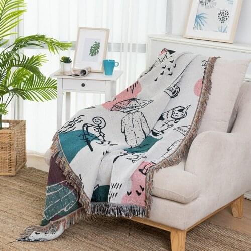 Drop Shipping New Blanket Throw Multifunction Sofa Covers Slipcover High Quality Europe Style Stitching Travel Plane Blanket
