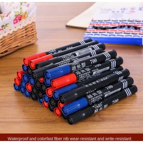 5pcs Permanent Paint Marker Pen Oily Waterproof Black Pen for Tyre Markers Quick Drying Signature Pen Stationery Supplies