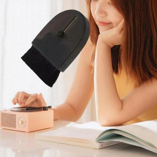Handheld Turntable CD Album Cleaning Brush Vinyl Record Cleaner Anti-Static Soft Turntable CD Album Clean Portable Accessories