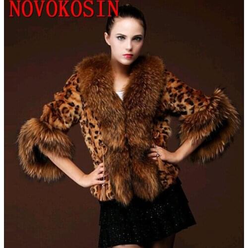SC233 Women Winter Thick Coat Faux Fur Jackets Female Leopard Print Warm Outwear For Ladies 2019 Fashion Short Fake Fur Overcoat