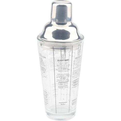 New Martini Cocktail Shaker Scale Glass Champagne Wine Beverage Mixer Shaker Fruit Juice Snow Grams Cup Bar Bartender Tool 450ML