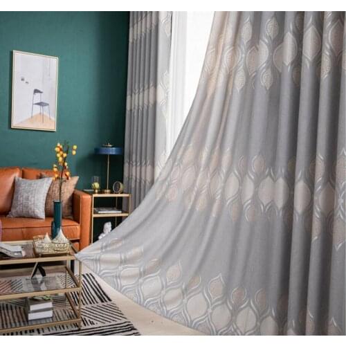 Modern Blackout Jacquard Curtains Bedroom Window,Blue Living Room Curtain Door Kitchen,Luxury Grey Pink Curtain Drapes Europe