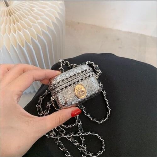 Womens Crossbody Bag Chic Fashion Cute Mini Earphone Bag Female New Design Weave Chain Solid Small Messenger Bag Сумка Женская