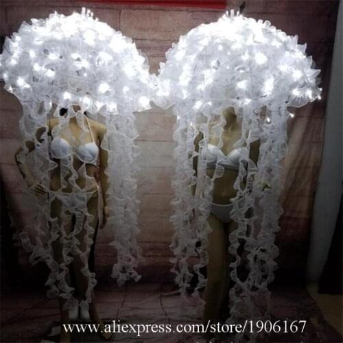 Led Luminous Nightclub Party Ballet Dress Stage Performance Light Up Dance Jellyfish Led Growing Christmas Halloween Led Props