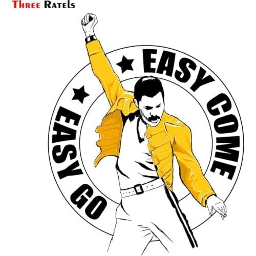 Three ratels FTC-814# 14x14cm Freddie Mercury Bohemian Rhapsody QUEEN pvc Vinyl Decal Car Window Wall computer Sticker