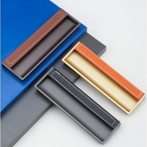 1PC Embedded Sliding Door Handles Zine-alloy Cabinet Pulls Hidden Drawer Knobs for Cupboard Wardrobe Furniture Hardware Fittings