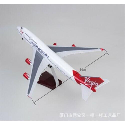 1/150 B747-400 Passanger Plane Virgin Atlantic Airways with LED Voice Light Display For Collection