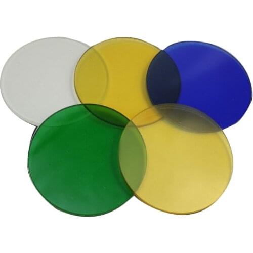 1PCS 32mm Microscope Color Filter Green Blue Yellow Red Frosted Glass Optical White Biological Microscope Filter