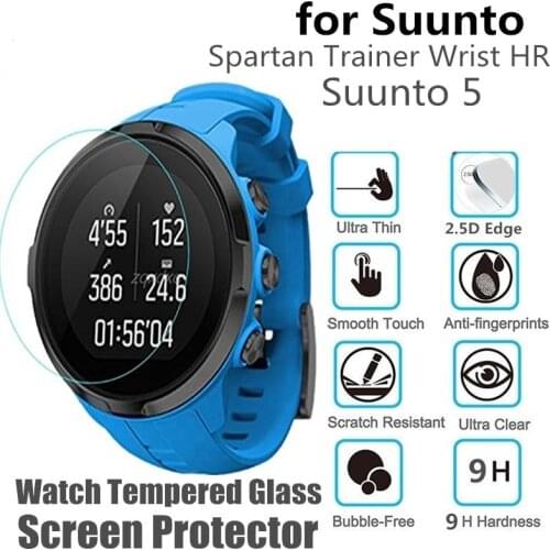 10PCS Tempered Glass Screen Protector for Suunto Spartan Trainer Wrist HR Round Smart Watch Suunto 5 Protective Film