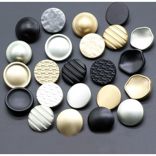 6Pcs/lot 150-25mm High-end retro gold silver metal buttons men and womens woolen button coat suit windbreaker buttons C050