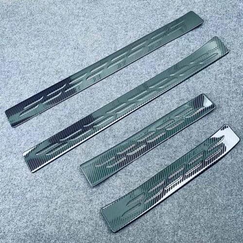 For 2021 Nissan NOTE Accessories Stainless Steel Scuff Plate Door Sill Protector Trim Kick Guard Pedal Cover Sticker Car Styling