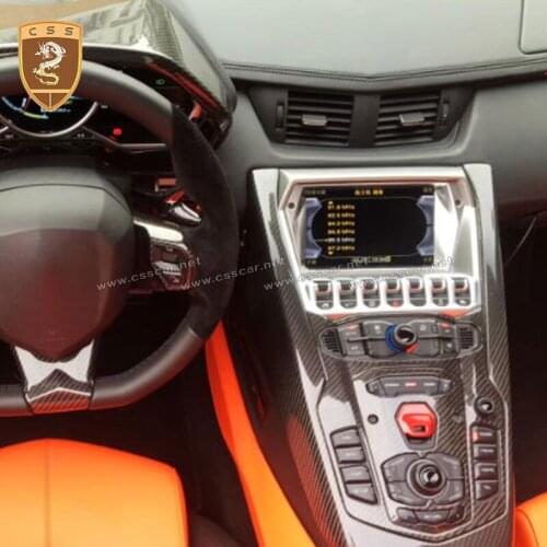 Whole Interior Accessoires OEM Car Steering Wheel Control Carbon Fiber Decoration Cover Trim For Lamborghini LP700 Car Styling