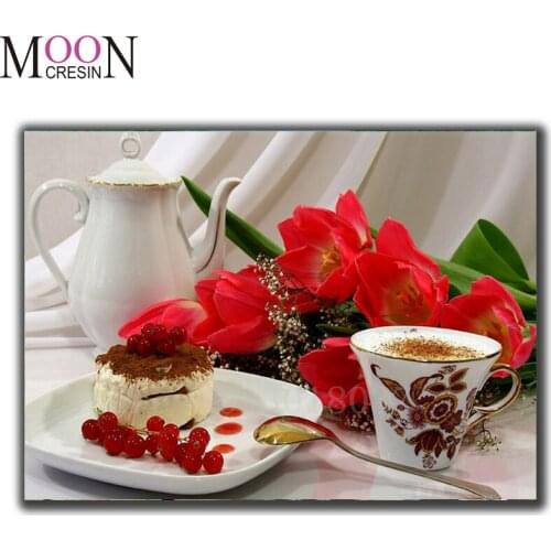 2020 NEW 5D Diy Diamond Painting Cup Flowers Diamond Embroidery Cross Stitch Diamond Mosaic Full Square Round Drill Rhinestones