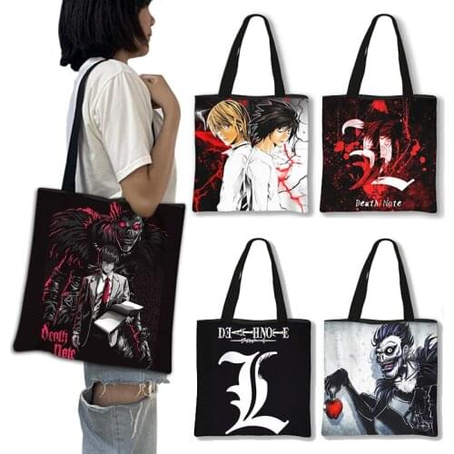 Anime Death Note Anime Shinigami Ryuk Shoulder Bag Women For Travel Tote Bags Horrible Daypack Manga Harajuku Handbag Gift