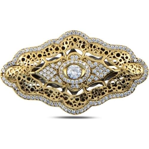 Silverlina Silver Zircon Stone Authentic Brooch