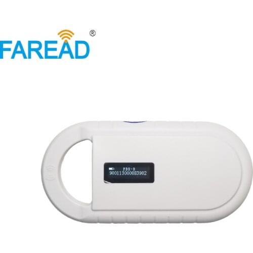 Free shipping CE,ROHS Built-in Battery RFID Portable pocket USB FDX-B dog scanner microchip reader for animal cat pet