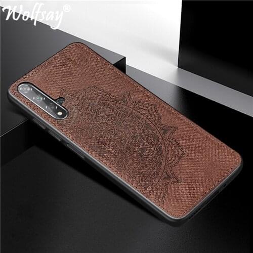 Honor 20 Case on for Huawei Honor 20 Cover For Coque Huawei Honor 20 Bumper Painted 3D Embossing Matte Back Cover Huawei Nova 5T