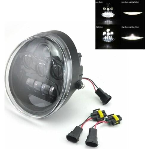 Black DOT E9 For Harley Motorcycle Aluminum Headlight For Harley V Rod VROD VRSCA VRSC VRSC/V-ROD Motorcycle LED Headlight Lamp