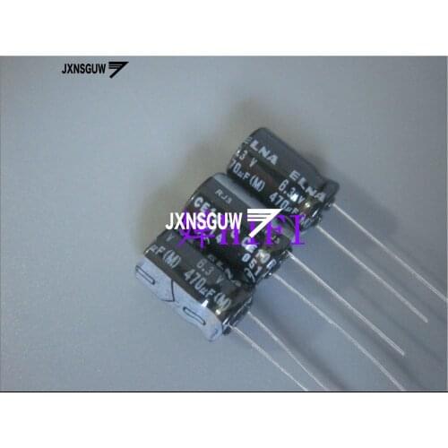 20PCS ELNA RJ3 6.3V470UF 8X11.5MM Black Aluminum electrolytic capacitors 470uF/6.3V 105 degrees 470UF 6.3V