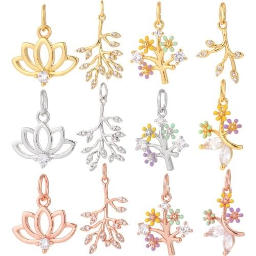 Flowers Jewelry Charms for Jewelry Making Butterfly Cute Charm Pendant Charms for Earrings Necklace Bracelet Make Gold Copper