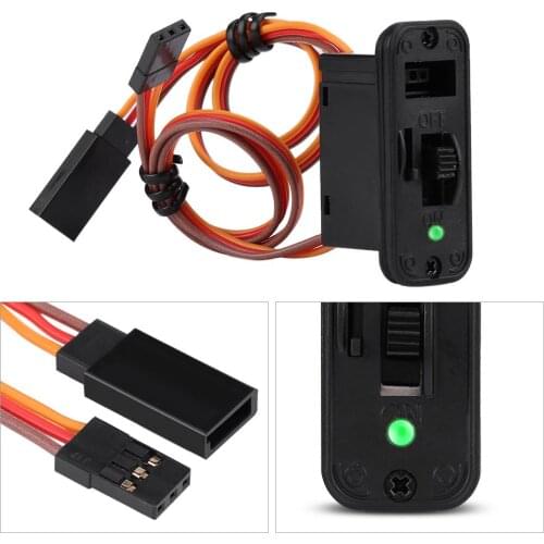 RC Switch Connectors 1Pc Heavy Duty RC Switch With LED Display JR RC On Off Connectors Accessory For Receiver RC Accessories