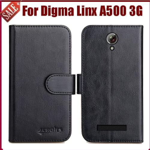 Hot Sale! High Quality 6 Colors Flip Leather Exclusive Protective Cover For Digma Linx A500 3G Case Phone Bag