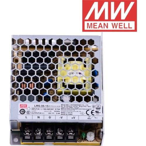 Mean Well LRS-35-15 meanwell 15VDC/2.4A/36W Single Output Switching Power Supply online store