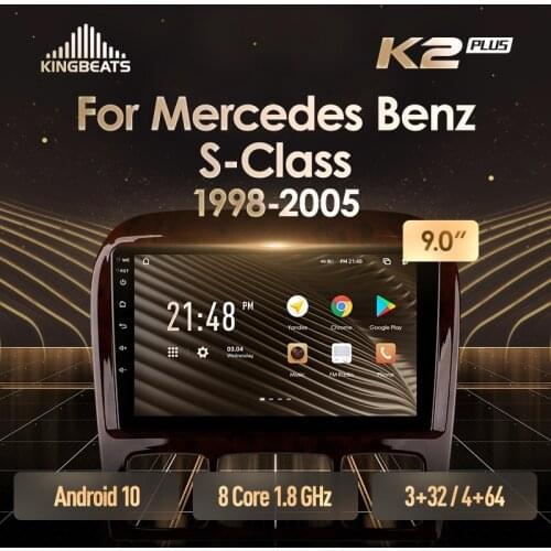 KingBeats Android 10 Octa-Core head unit HU 4G in Dash Car Radio Multimedia Video Player Navigation GPS For Mercedes Benz S-Class S Class W220 VV220 1998 - 2005 no dvd 2 din Double Din Android Car Stereo 2din
