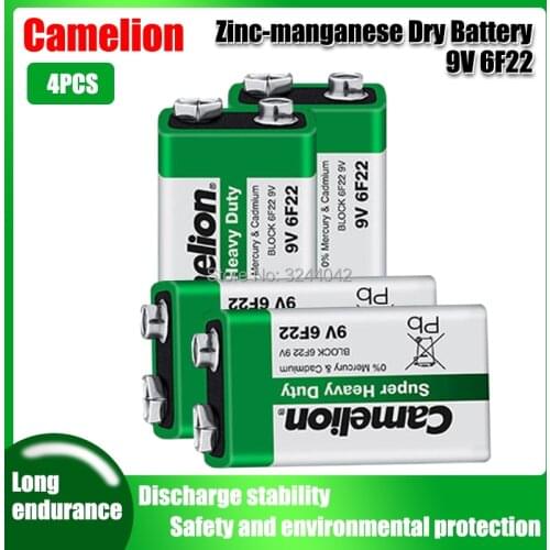 4pc Camelion 9V 6F22 PPP3 6LR61 Bateria 6F22 PPP3 6LR61 Lithium Battery Super Heavy Duty Dry Batteries For Radio Alarm Toy