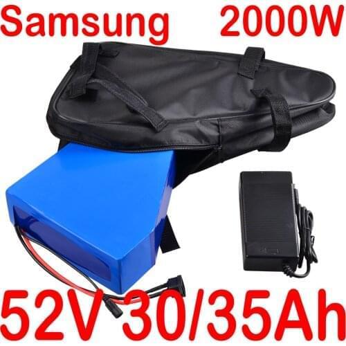 52V 500W 1000W 2000W Ebike Battery 52V Lithium Battery 52V 13AH 15AH 18AH 20AH 25AH 30AH 35AH Electric Bike Battery Samsung Cell