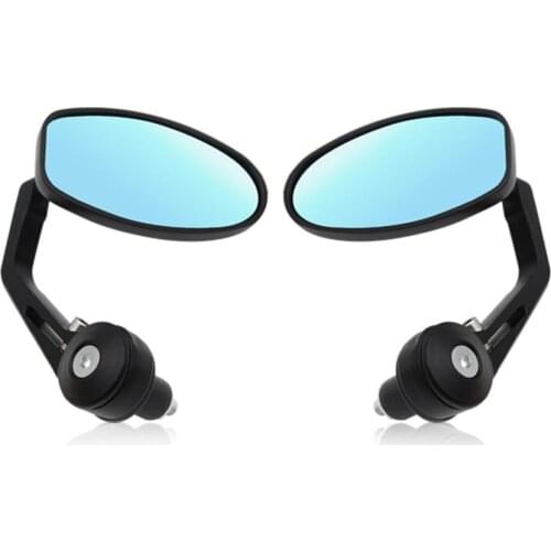 Motorcycle Modified Accessories Rearview Mirror Oval Handlebar Mirror Motorcycle Handle Mirror Aluminum Alloy