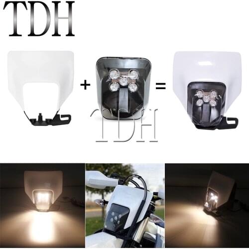 Motorcycle LED Headlight Headlamp Head Light Lamp Fairing For Hus FE TE FE250 125/150/250/350/450/501/701 MX Enduro Dirt Bike