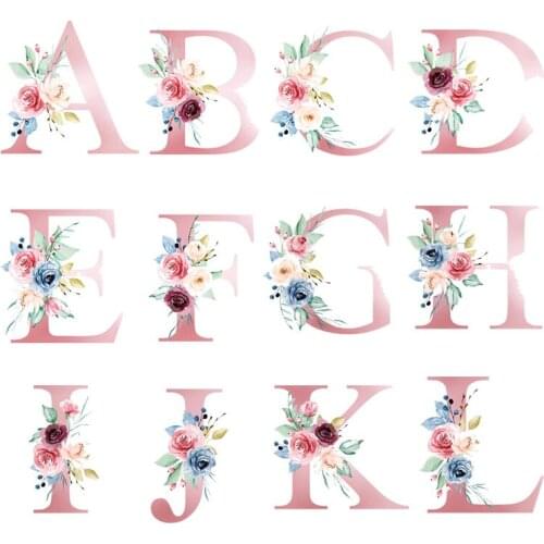 Cartoon Letter Patch Sticker Heat Transfer T-Shirt Iron On Patches Number Letter Heat Transfer Vinyl For Clothing DIY Applique