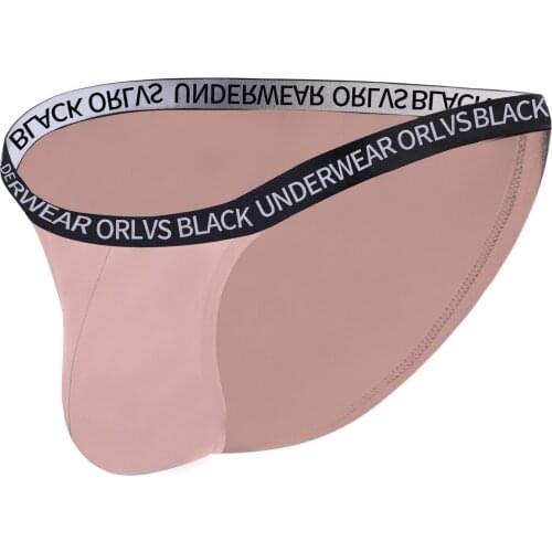 ORLVS Gay Sexy Underwear Man Slip Modal Mens Briefs Underpants Sissy Panties Male U Convex High Fork Cueca Breathable OR6102