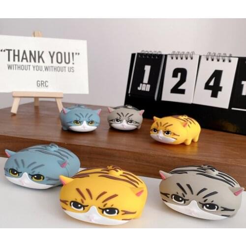 For Airpods Pro 3D Cute Cartoon Kitty Soft Earpods Case for Apple Airpods 1 2 3 Lying Down Orange Cat Wireless Earphone Cover