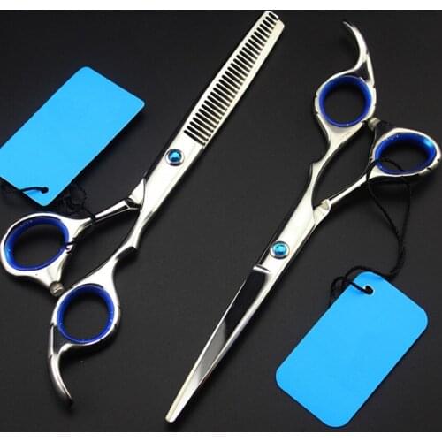 Classic 6 inch Japan 6cr hair cut scissors set make up thinning scissor hot shears cutting barber tools hairdressing scissors