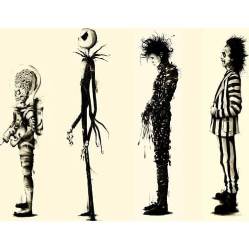 Wall decor canvas fabric poster custom print movies directed by Tim Burton QR67 for room decor home decoration (frame available)