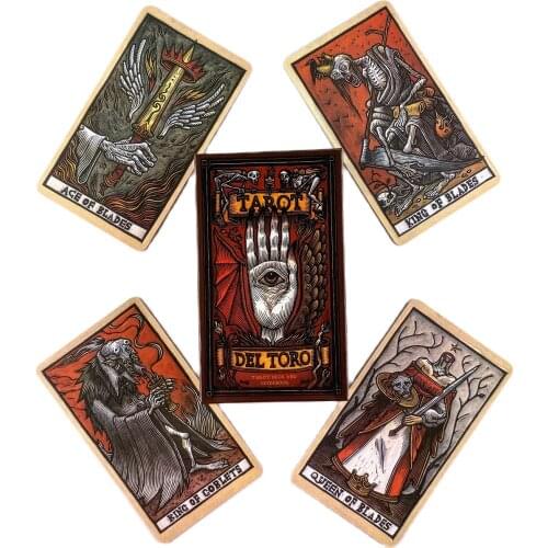 Del Toro Tarot Deck Leisure Party Table Game High Quality Fortune-telling Prophecy Oracle Cards With Guide Book
