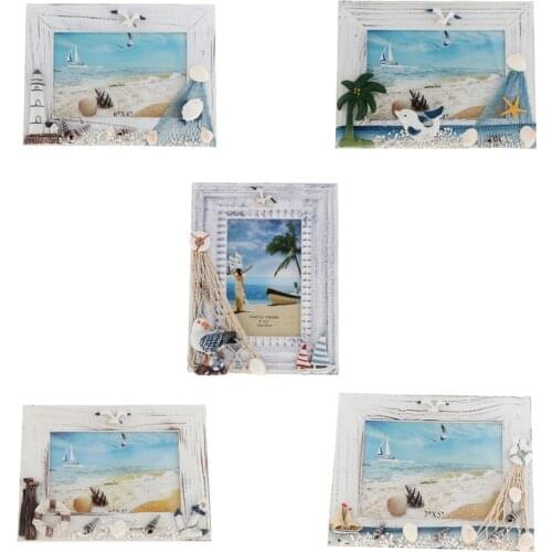 Mediterranean Style Tabletop Frames Chic Wooden Picture Photo Frame Wedding Family Photo Holder for Home Wedding Cottage Decor