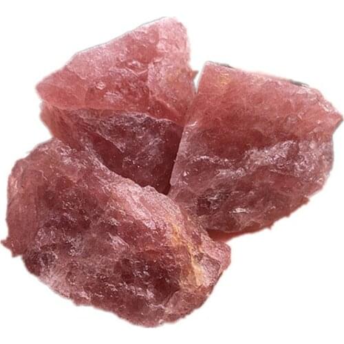 Natural Strawberry Crystal Rough Stones For Home Decoration