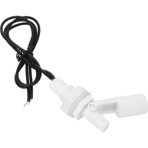 2Pcs Water Level Sensor Float Switch Side-Mounted White PP Plastic 16mm DC0-110V