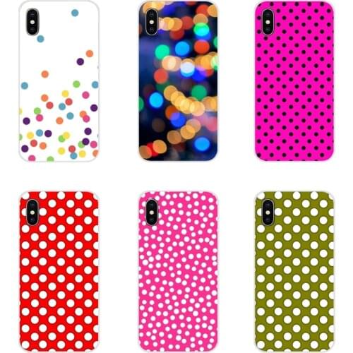 For Xiaomi Redmi 4A S2 Note 3 3S 4 4X 5 Plus 6 7 6A Pro Pocophone F1 Transparent TPU Shell Cover High-End Accessories Polka Dots