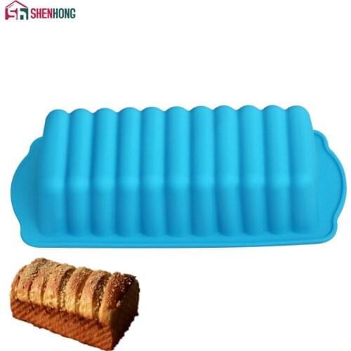 SHENHONG Toast Silicone Cake Mold Pastry Mould Dessert Mousse Pan Bakeware Pain de campagne Pumpernickel Brioche
