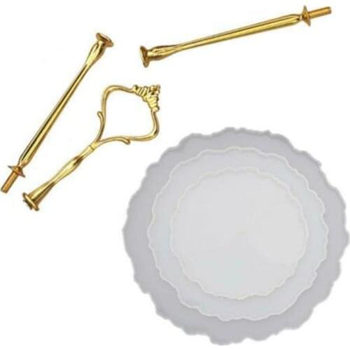 Three layer Irregular Fruit Disc Big Plate Resin Silicone Mold Oversized Tray Craft Mould -MX8